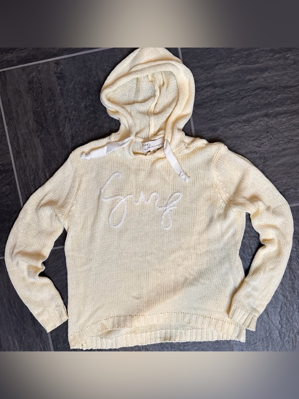 SURF Hoodie Sweater Butter Yellow from Vintage Havana size MEDIUM - Picture 13 of 14